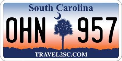 SC license plate OHN957