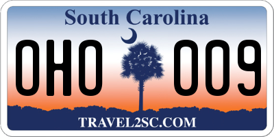 SC license plate OHO009