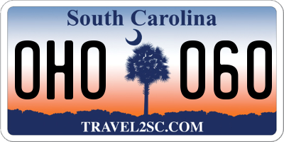 SC license plate OHO060