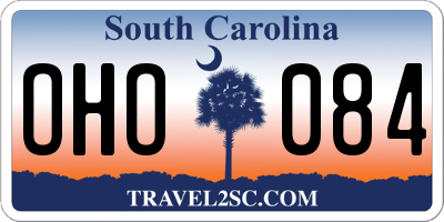 SC license plate OHO084