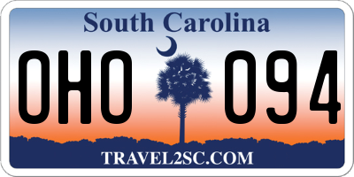 SC license plate OHO094
