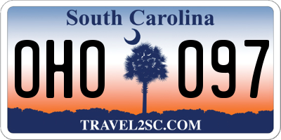 SC license plate OHO097