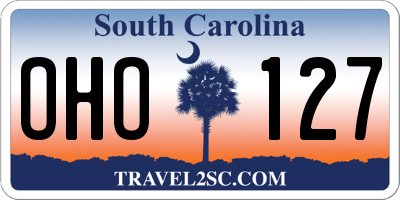 SC license plate OHO127