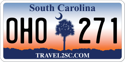 SC license plate OHO271