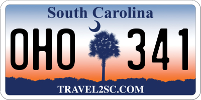 SC license plate OHO341