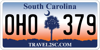SC license plate OHO379