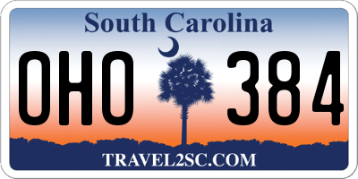 SC license plate OHO384