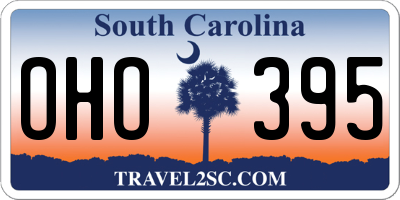 SC license plate OHO395