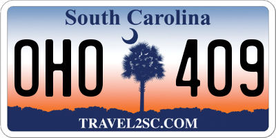 SC license plate OHO409