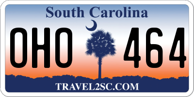 SC license plate OHO464