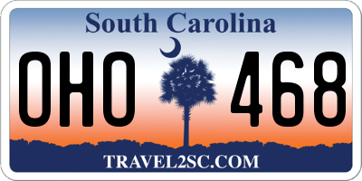 SC license plate OHO468