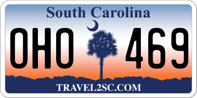 SC license plate OHO469