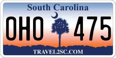 SC license plate OHO475