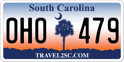 SC license plate OHO479