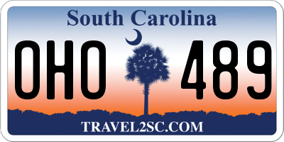 SC license plate OHO489