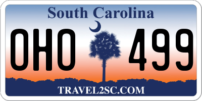 SC license plate OHO499