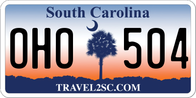 SC license plate OHO504