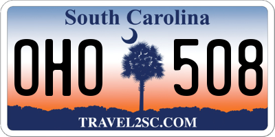 SC license plate OHO508