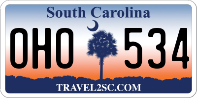 SC license plate OHO534