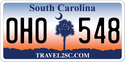 SC license plate OHO548
