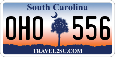 SC license plate OHO556