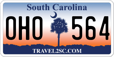 SC license plate OHO564