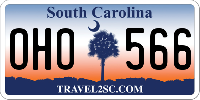 SC license plate OHO566