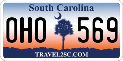 SC license plate OHO569