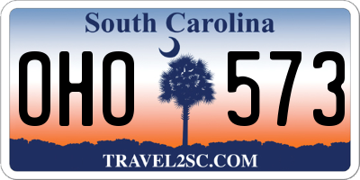 SC license plate OHO573
