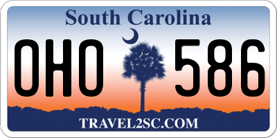 SC license plate OHO586