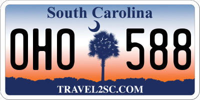 SC license plate OHO588