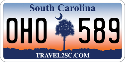 SC license plate OHO589