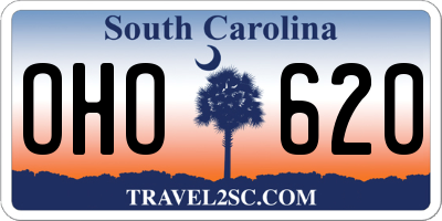 SC license plate OHO620
