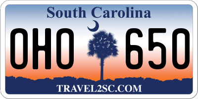 SC license plate OHO650