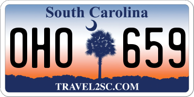 SC license plate OHO659
