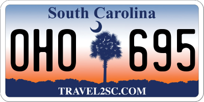 SC license plate OHO695