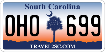 SC license plate OHO699