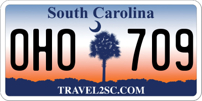 SC license plate OHO709