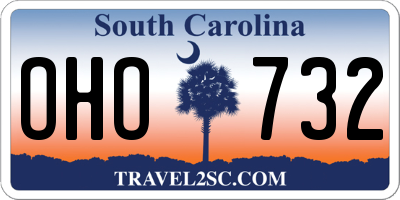 SC license plate OHO732