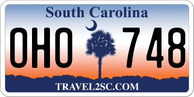 SC license plate OHO748