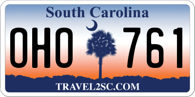 SC license plate OHO761