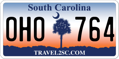 SC license plate OHO764