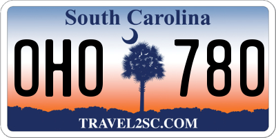 SC license plate OHO780