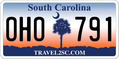 SC license plate OHO791