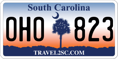 SC license plate OHO823