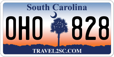 SC license plate OHO828