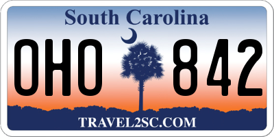 SC license plate OHO842
