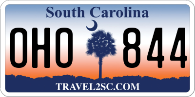 SC license plate OHO844