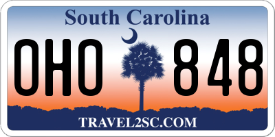 SC license plate OHO848