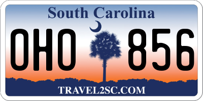 SC license plate OHO856